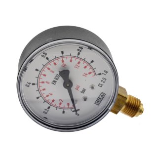 Manometer Ø 40 50 63 100 mm senkrecht/unten von 0-1 bis 0-160 Druckluft Wasser 