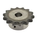 Kettenrad mit einseitiger Nabe ISO 08B-1 Zähnezahl 12 Bohrung H7 22mm Nut Gewinde
