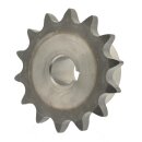 Kettenrad mit einseitiger Nabe ISO 08B-1 Zähnezahl 12 Bohrung H7 22mm Nut Gewinde