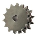 Doppel Kettenradscheibe für 2 einfach Ketten 12B-1 3/4" x 7/16" DIN 8187