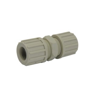 Gerade Schlauchverbindung 6 x 4 mm, Polyvinylidenfluorid (PVDF)