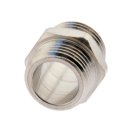 Doppelnippel G 1/2" - G 1/2", 16 bar Messing vernickelt Gewindefitting Außengewinde