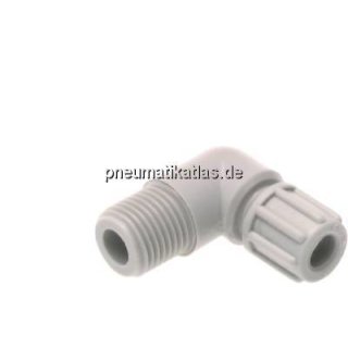 Winkel Schlauchverschraubung mit Außengewinde G 1/2"-10 x 8mm, PVDF Prinzip 1