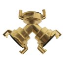 Y-Verteiler für Gartenschlauch-Schnellkupplungen, 40 mm Eingang: Schnellkupplung