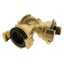 Y-Verteiler für Gartenschlauch-Schnellkupplungen, 40 mm Eingang: Schnellkupplung