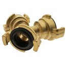 Y-Verteiler für Gartenschlauch-Schnellkupplungen, 40 mm Eingang: Schnellkupplung