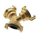 Y-Verteiler für Gartenschlauch-Schnellkupplungen, 40 mm Eingang: Schnellkupplung