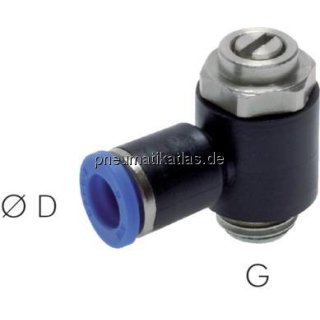 Winkel-Drosselrückschlag- ventil M 5-4mm,abluftregelnd (