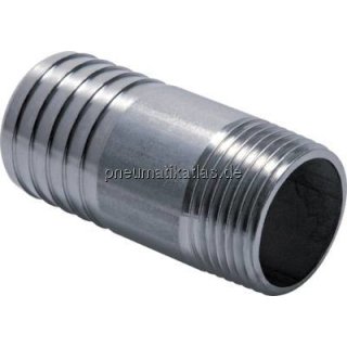 Gewindetülle mit konischem Gewinde ohne Bund R 1/4" - 13 mm Werkstoff: Edelstahl