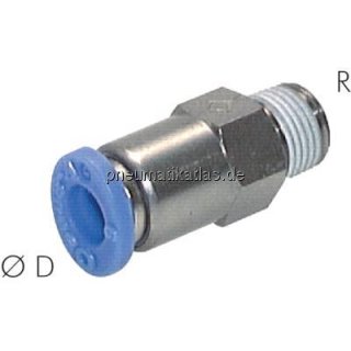 Rückschlagventil R 1/4"-8mm, Durchfluss vom Gewinde zum Schlauch, IQS-Standard