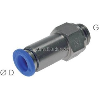Rückschlagventil G 1/8-6mm, Durchfluss vom Gewinde zum Schlauch,  IQS-Standard