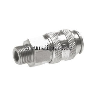 Kupplungsdose (NW5) G 1/8"(AG) , Messing vernickelt